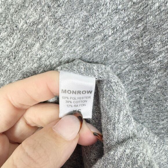 MONROW | REVOLVE Gray Split Sleeve Shirred Mini Dress NEW Women’s Size X-Small - Picture 8 of 10